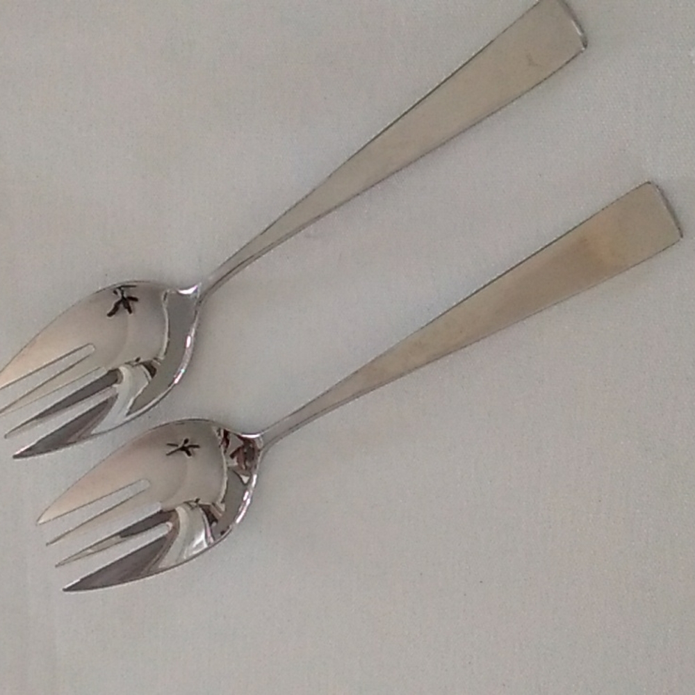2 LENOX Allerton Spoonik / Spork Glossy Stainless Steel